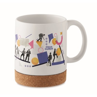 Taza de corcho de cerámica personalizable